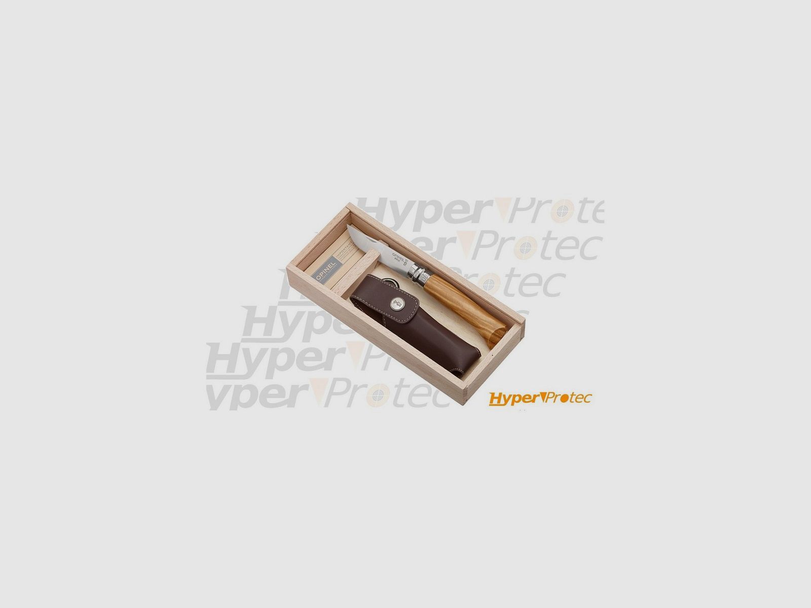 Faltmesser Opinel Nr. 8 mit Olivenholzgriff und Etui