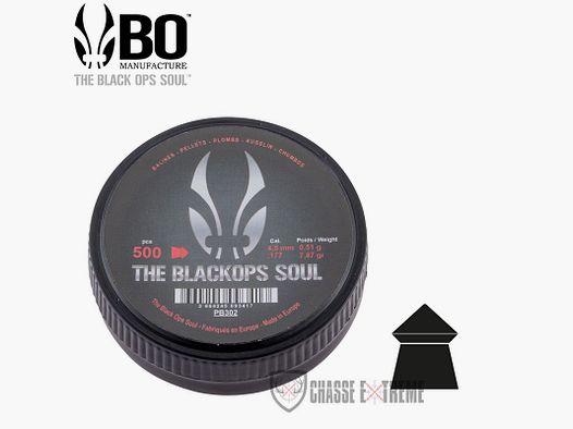 500 Pellets the Black Ops Soul with Pointed Head cal. 4.5 mm