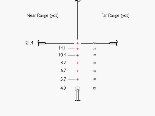 HAWKE Zielfernrohr Vantage 4-12x50 RIMFIRE .22 (Subsonic) LeuchtAbsehen Haltelinien - 1Zoll(25,4mm)