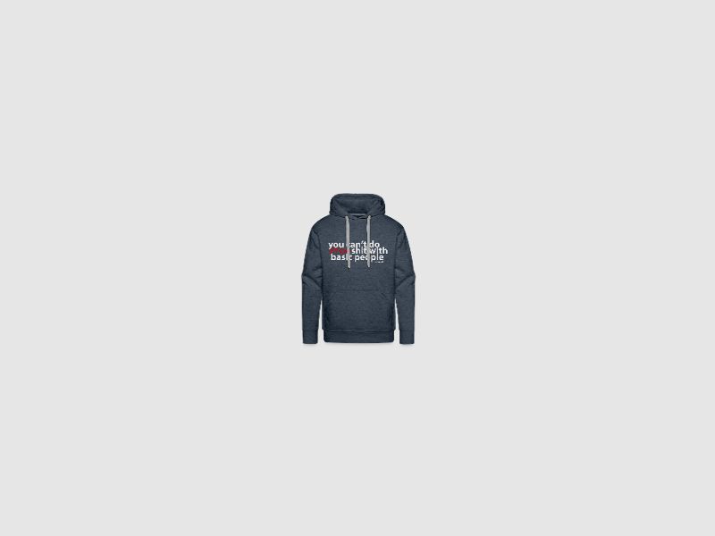 p*wp*w shit basic people - Männer Premium Hoodie Navy