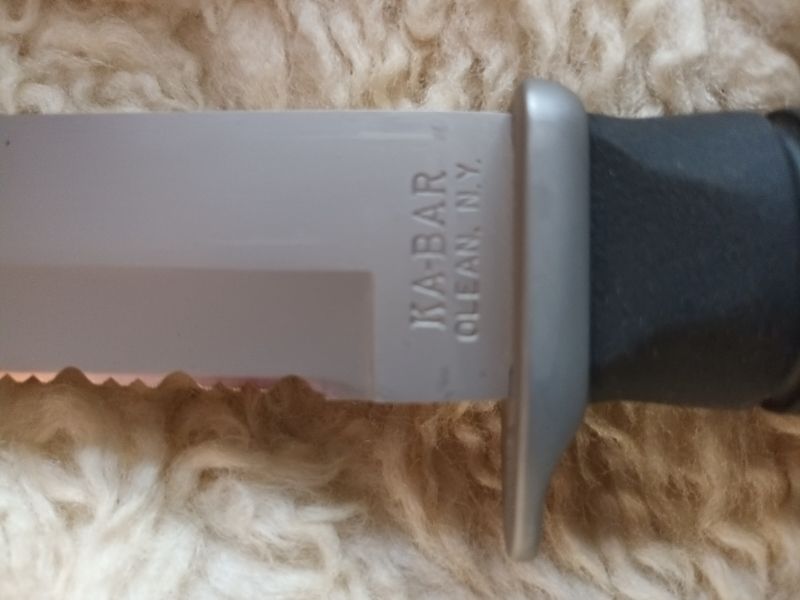 Seltenes KA - BAR USA Kampfmesser 1270 Chrome Vanadium 1095