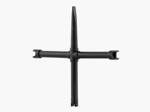 Clef démonte cheminée Pedersoli cruciforme universelle