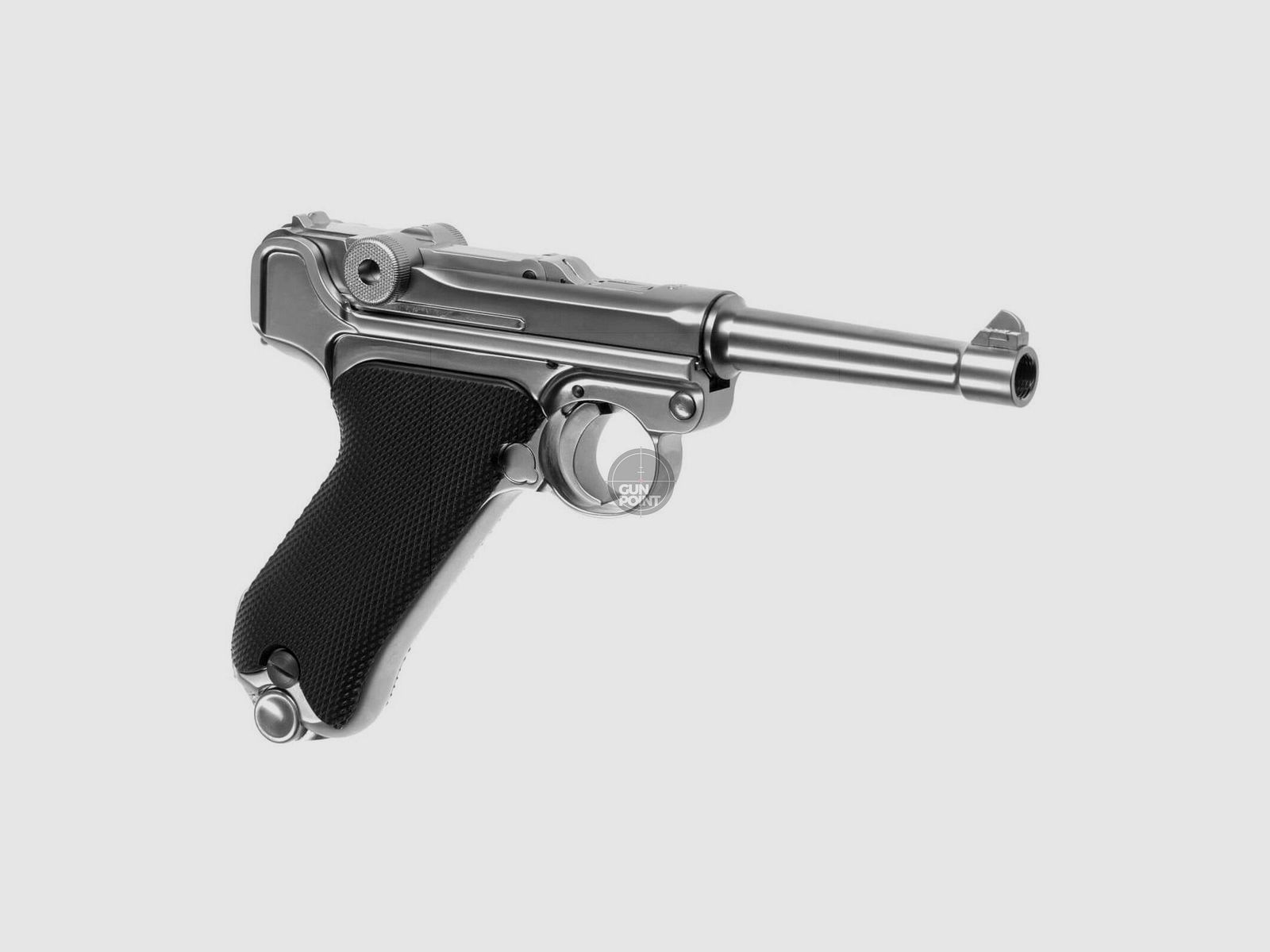 Softair - Pistole - WE P08 Full Metal GBB-Silver - ab 18, ber 0,5 Joule