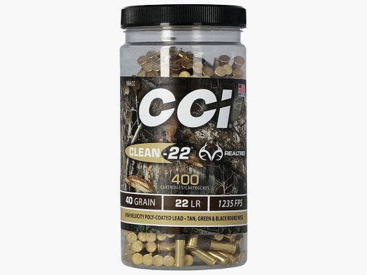 CCI Clean-22 High Velocity .22 LR 40GR LRN 400 cartouches