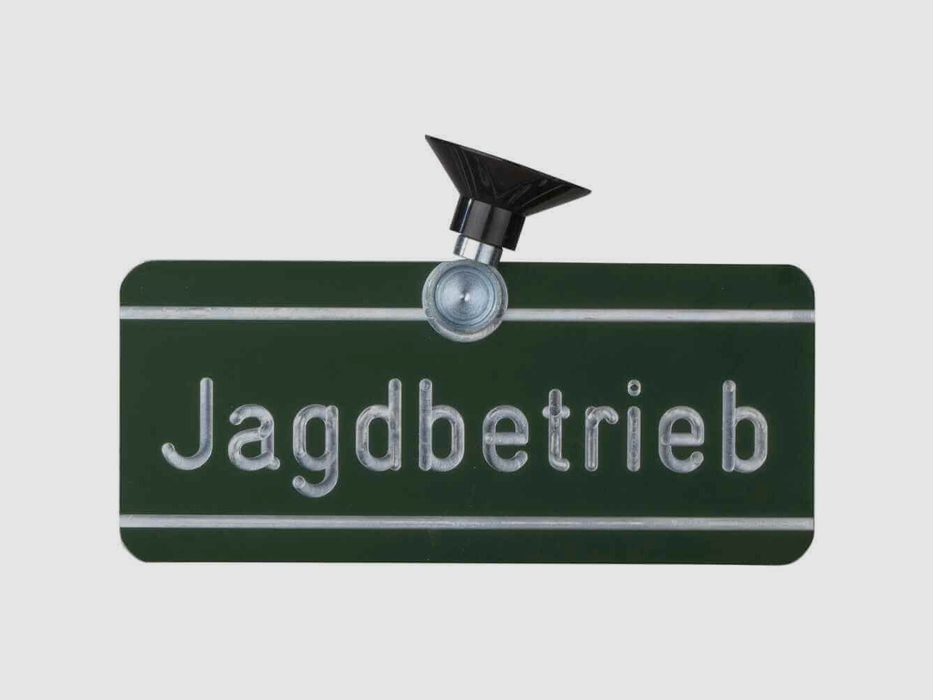 Autoschild Jagdbetrieb