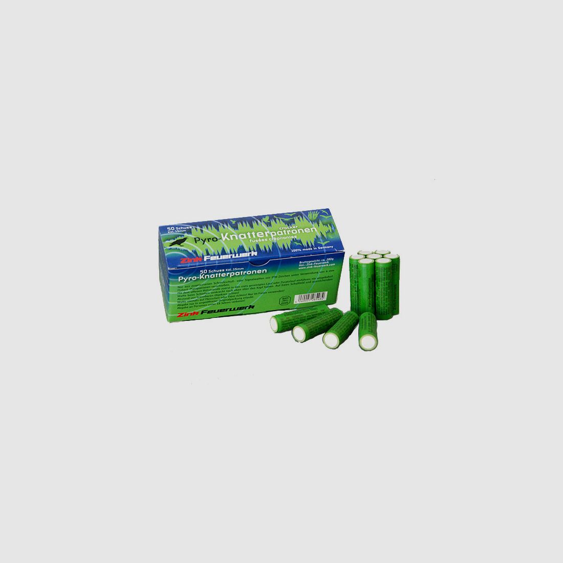 Zink 15mm Pyro-Knatterpatronen  50 Schuss