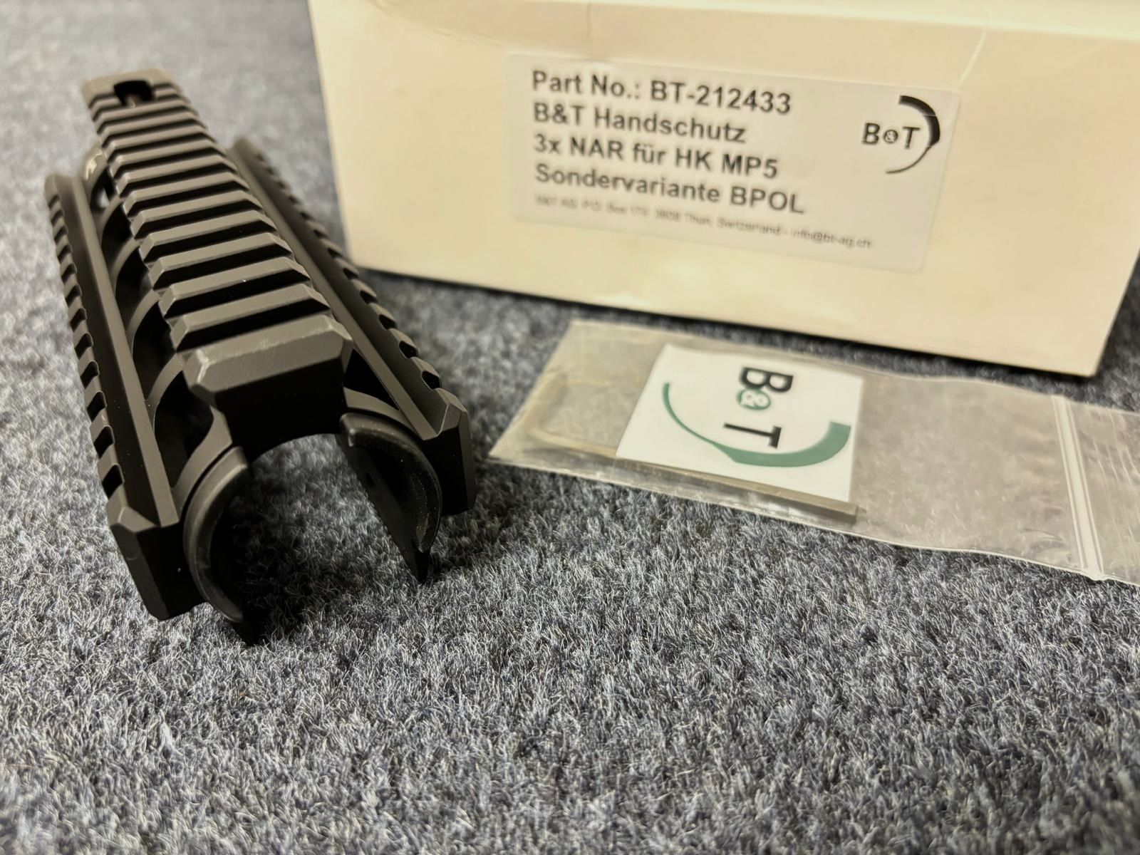B&T Picatinny Quadrail Handschutz für HK MP5 SP5 - NEU - SAR M41/05 MKE T94 Heckler & Koch