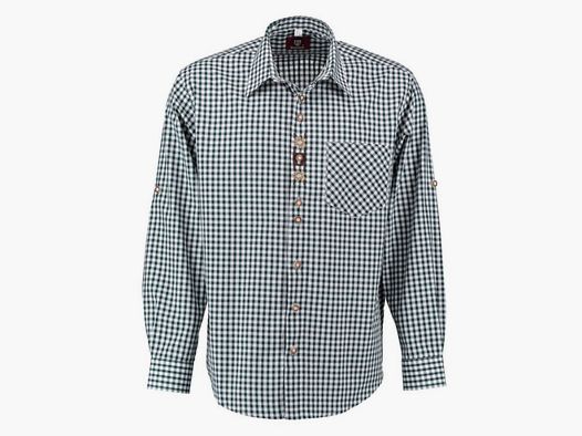 Orbis H-Camisa Cuello Tiburón Manga Larga Regular Fit | verde oscuro