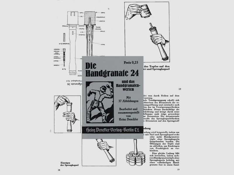 Nachdruck Wehrmacht Bedienungsanleitung Stielhandgranate 24