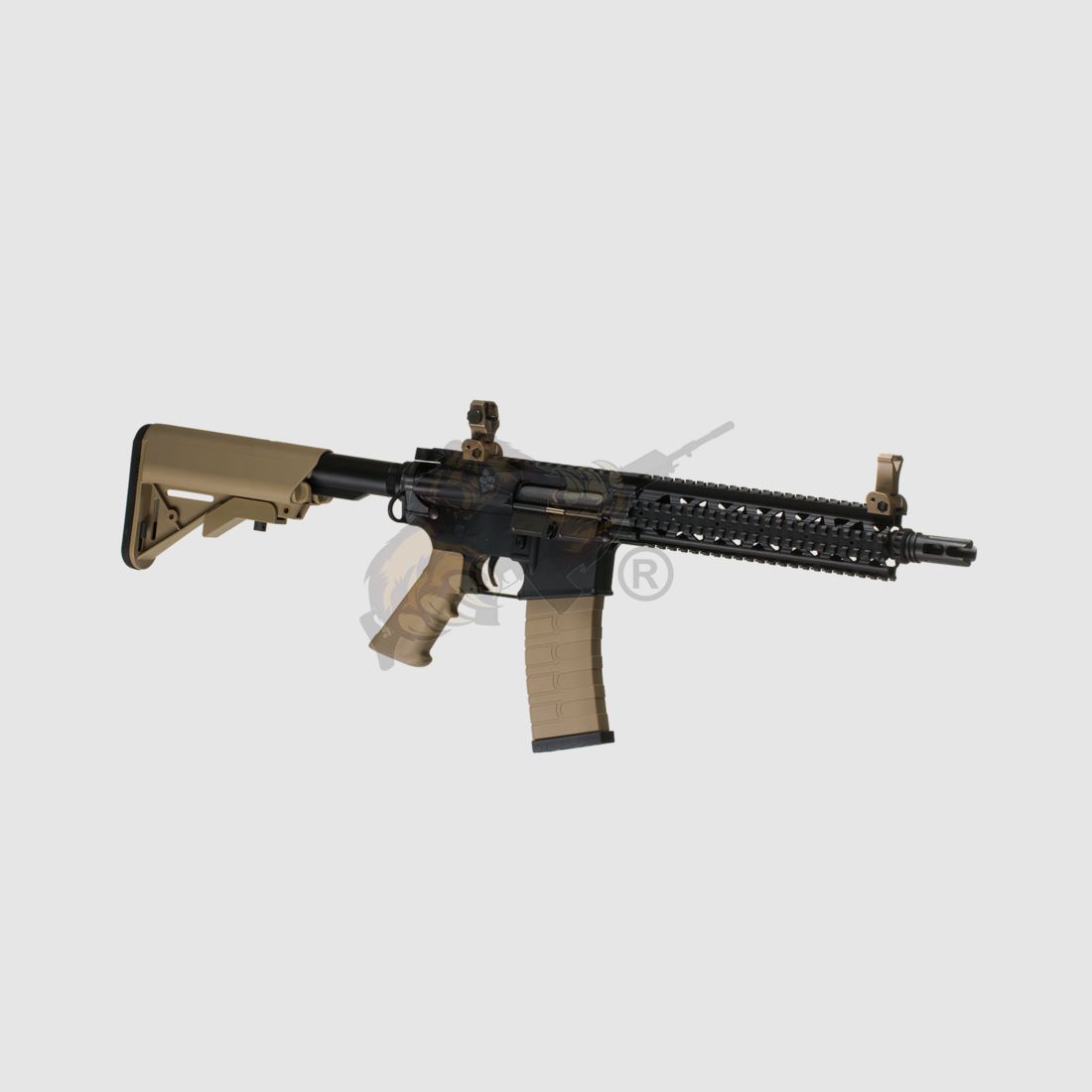 G&G CM18 Mod1 long RIS/rail cover Airsoft - max 0,5 Joule in schwarz/desert