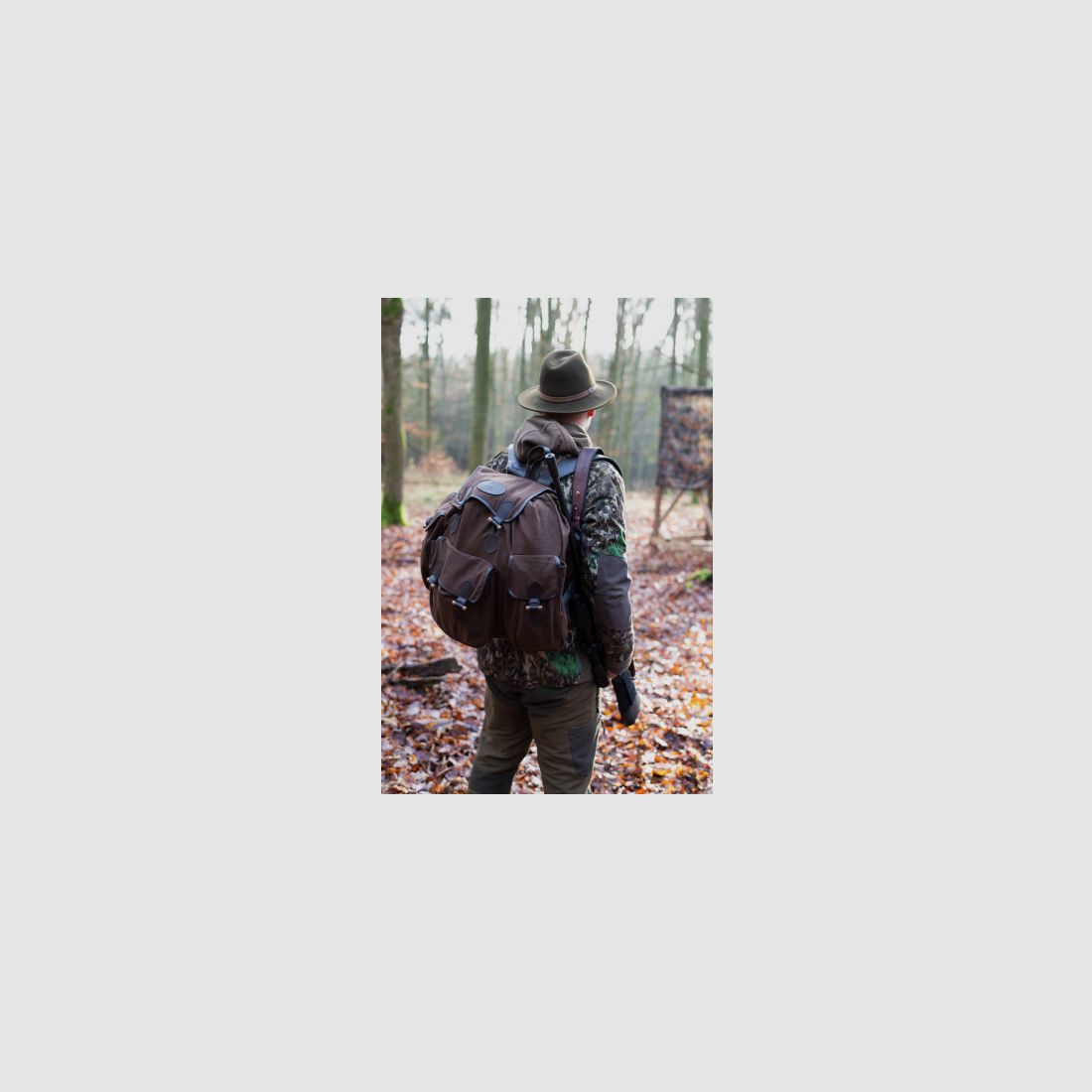 Sac à dos de chasse silencieux en loden de luxe, marron - WAIDMANN, image 10 sur 12
