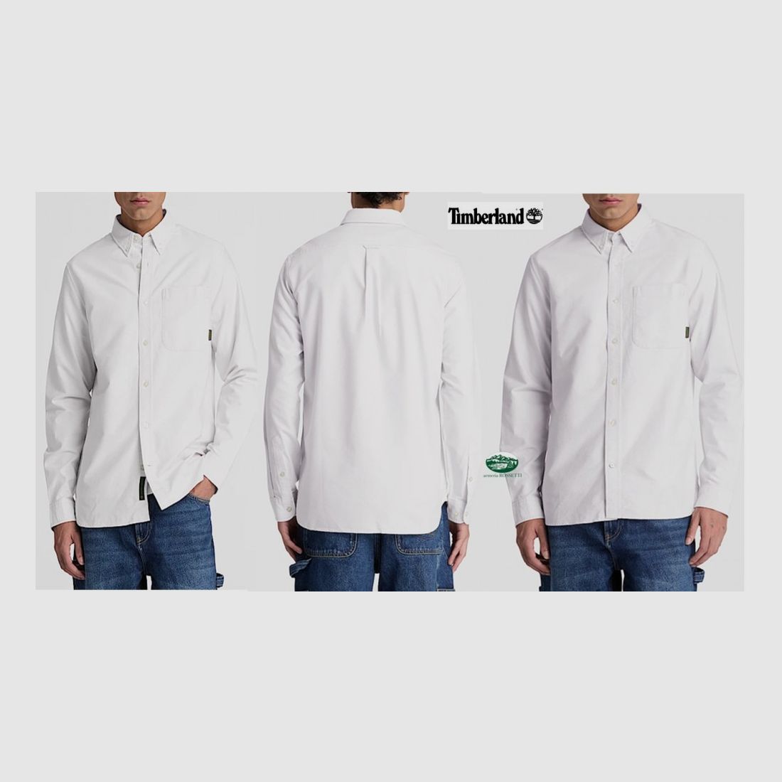 TIMBERLAND Heren Oxford Shirt in Wit