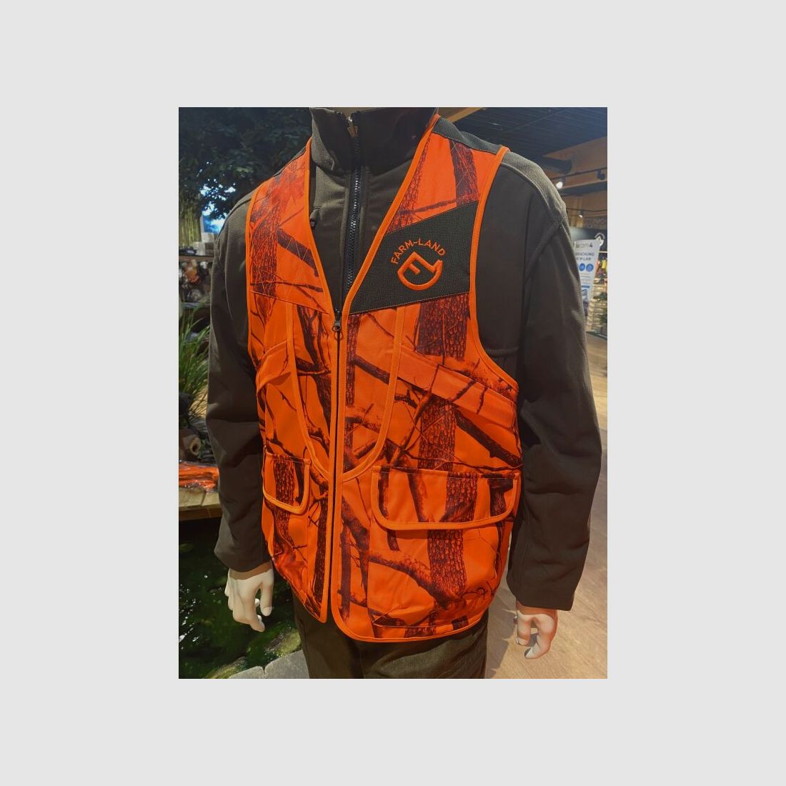 Farm-Land Warnweste Blaze Camo