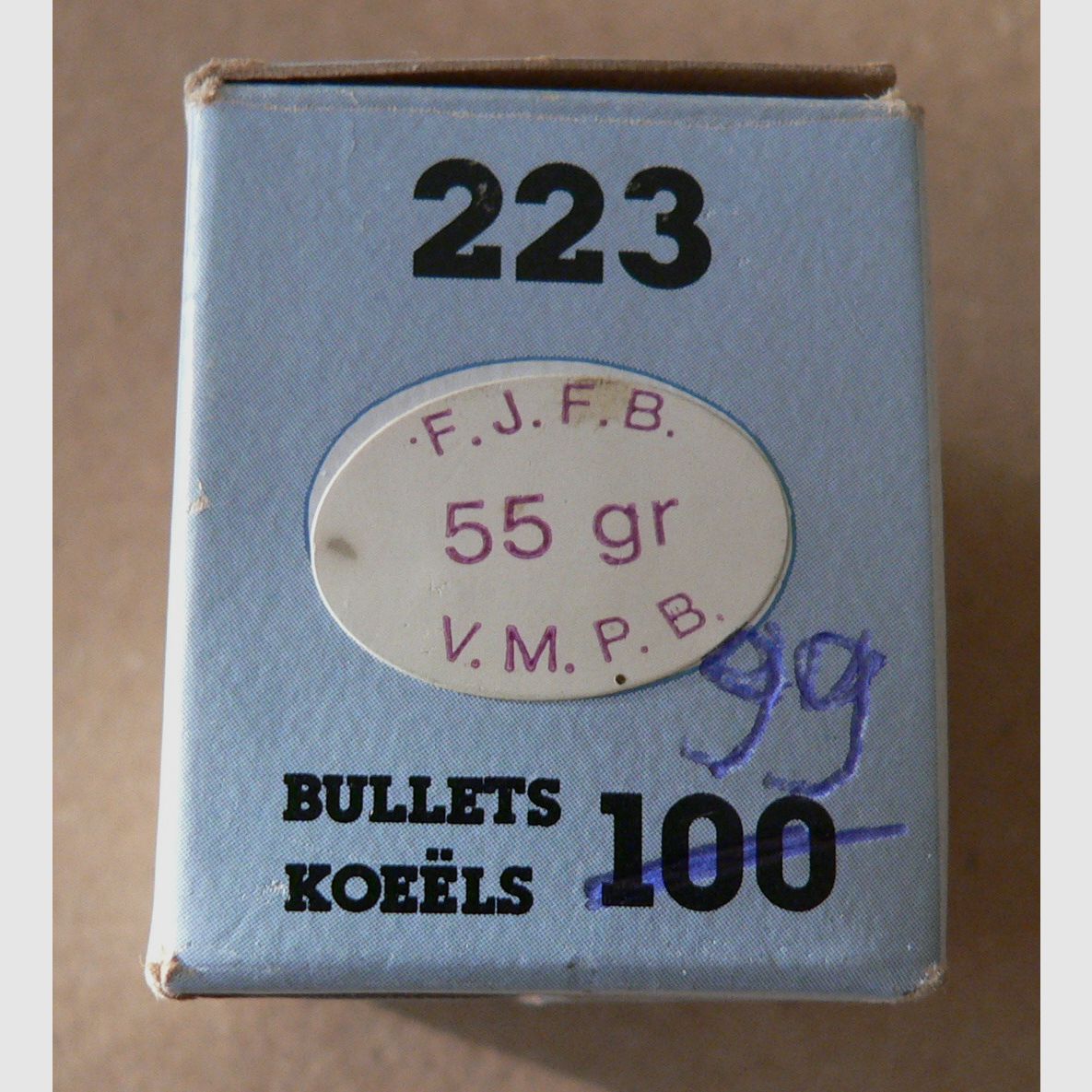 PMP pociski .223 Full Jacket Flat Base 55 grains, Crimprille