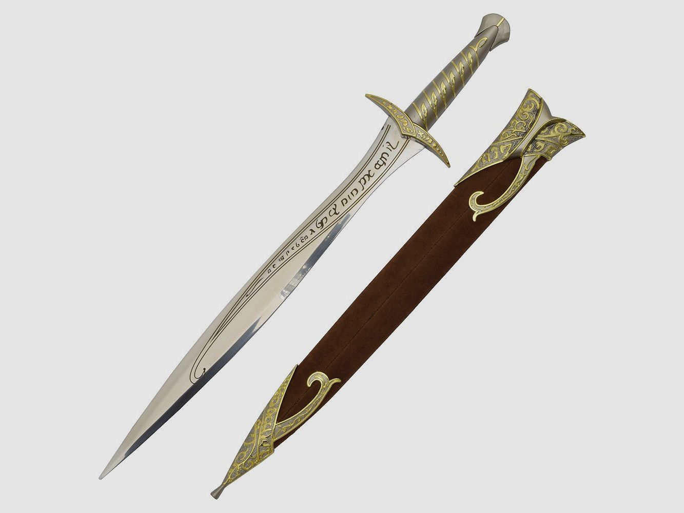 Hobbit Dolch Delux mit Goldverzierungen