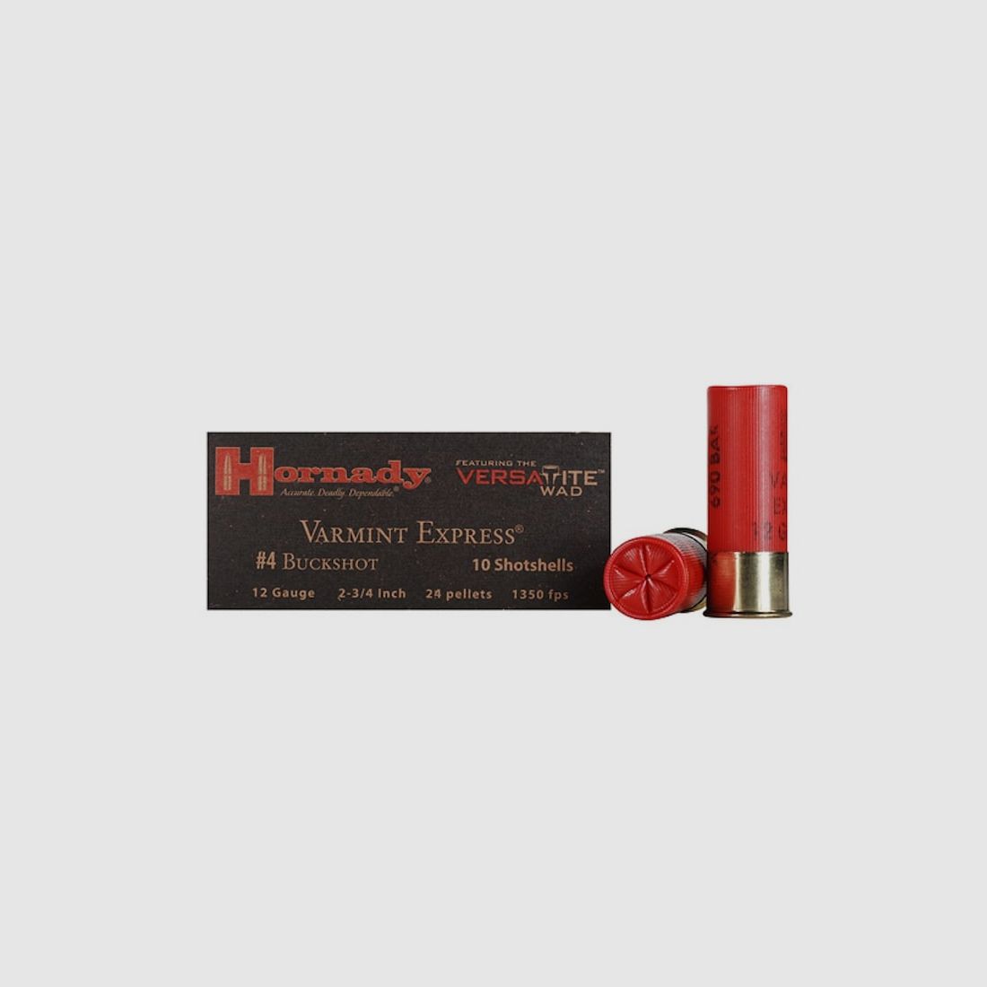 Hornady Shotgun Cartridge Varmint Express .12/70 28g Buckshot 6mm 10 Cartridges