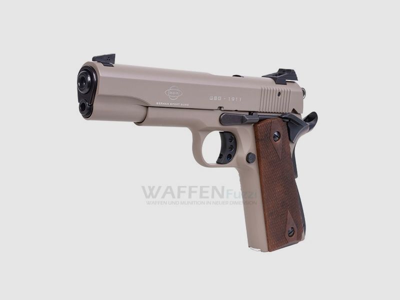 GSG 1911 US TAN caliber .22lr walnut grip