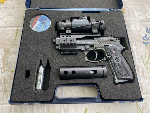 Beretta 92 FS, cal. 4,5mm XX - Treme, bruen. Kst.