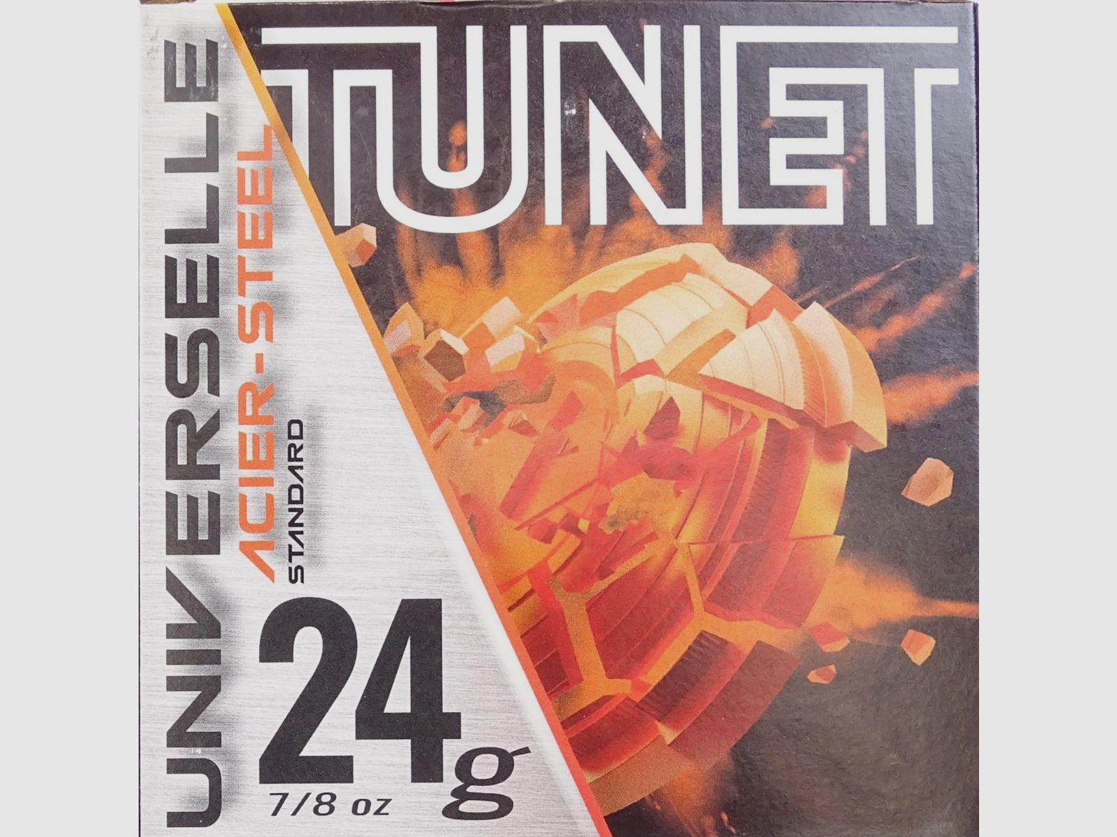 Tunet Stahl Schrot 24g – Kaliber 12/70 2,54mm - 250 Schuß