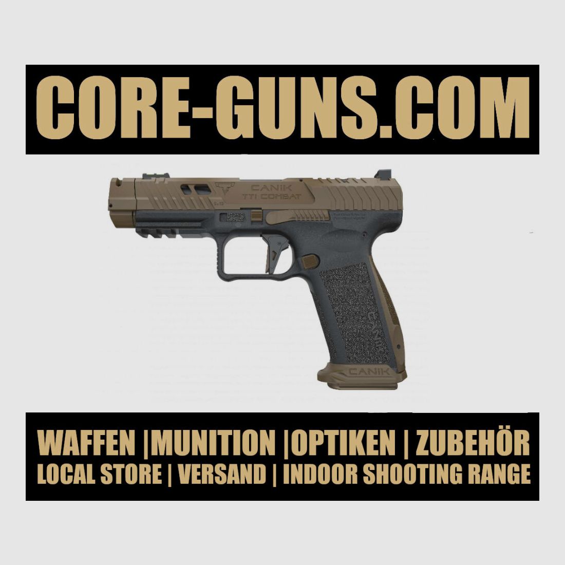 Pistola semiautomática Canik TTI Combat Taran Tactical 9mm Luger disponible de inmediato