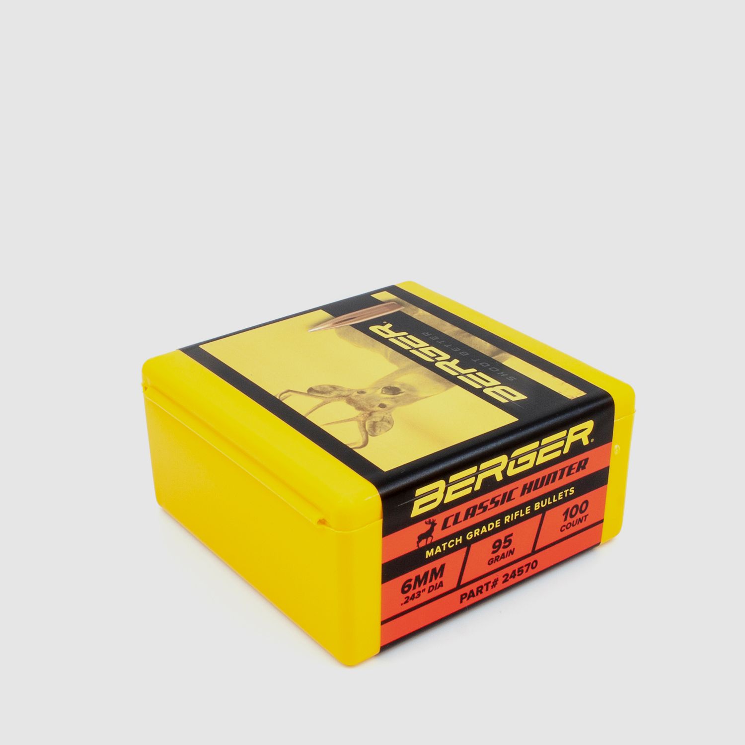 Berger Bullet 6mm/.243 Classic Hunter 95GR 100 Pieces