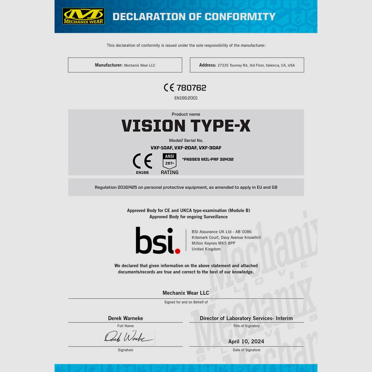 MECHANIX WEAR – VISION OCCHIALI BALISTICI TYPE-X MONTATURA NERA LENTE FUMO, immagine 8 di 8