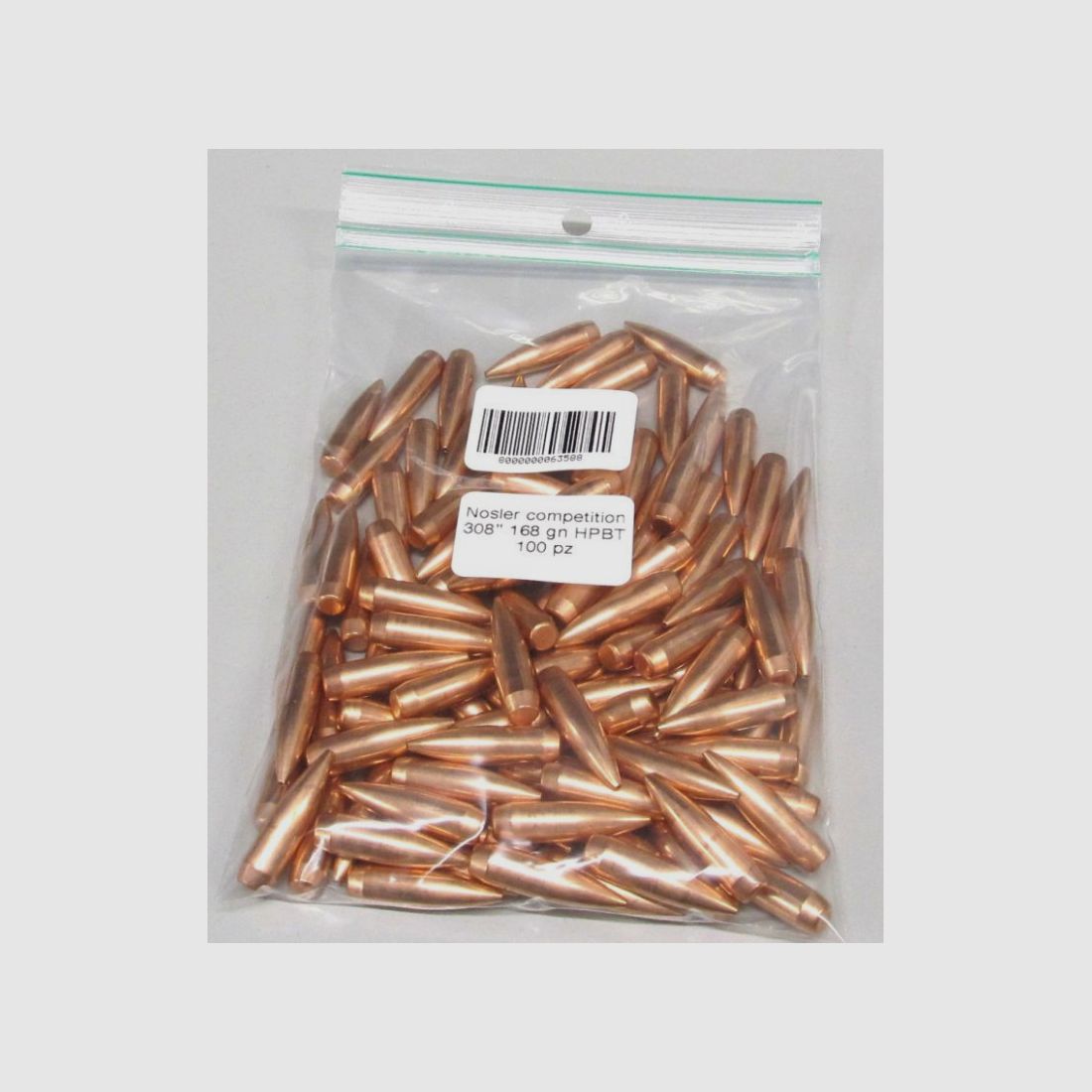 NOSLER C30 GR 168 HPBT 100 STUKS, afbeelding 1 van 2