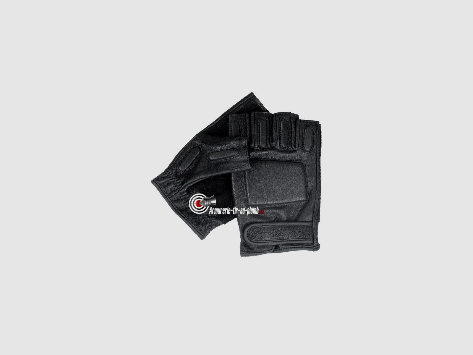 Mittens in pelle nera - taglia M