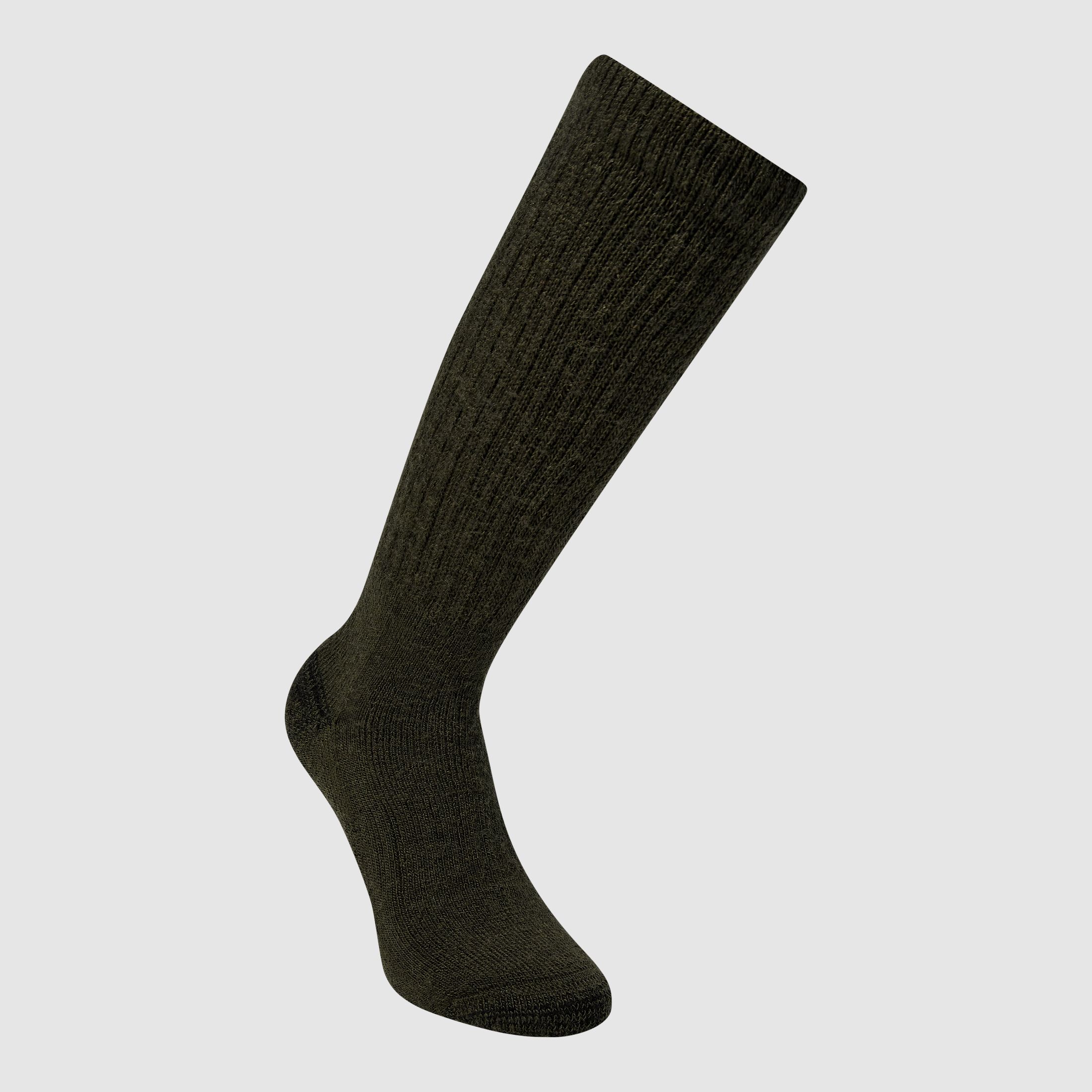 Chaussettes en laine-soie - Vert forêt - Taille : 44/47