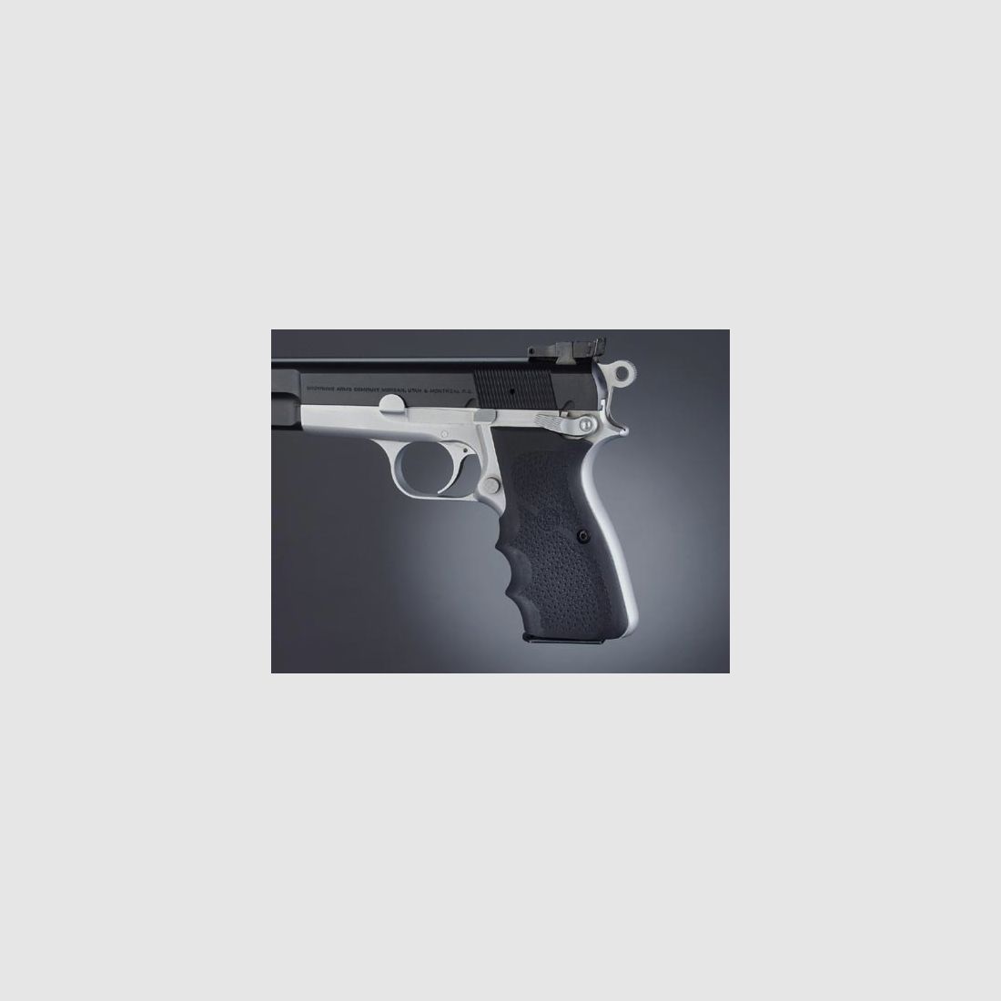 HOGUE Griffschalen f. FN/Browning HighPower Soft Rubber/Fingerrillen