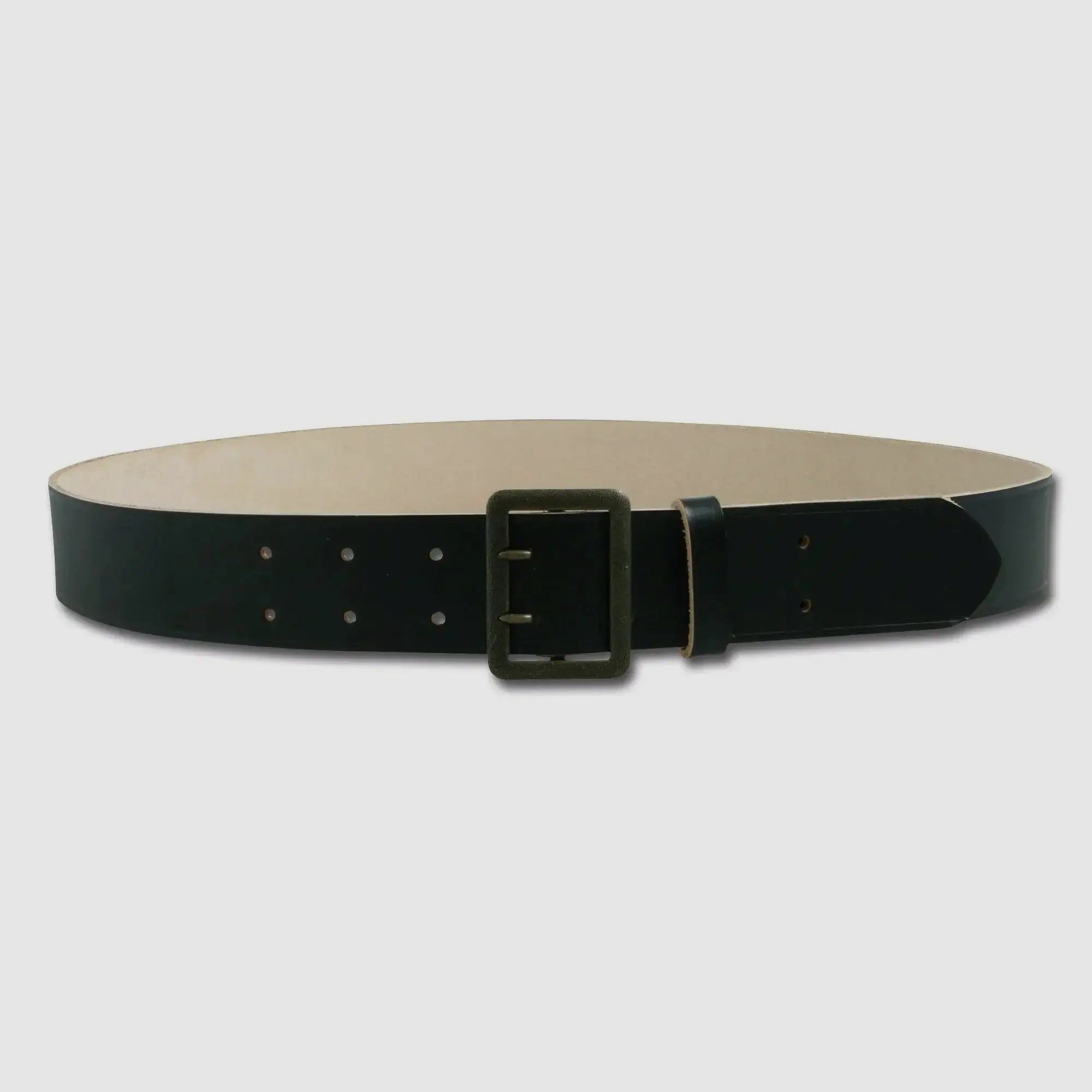 Home Home Police Belt Leather Hand-sewn - Black / 80