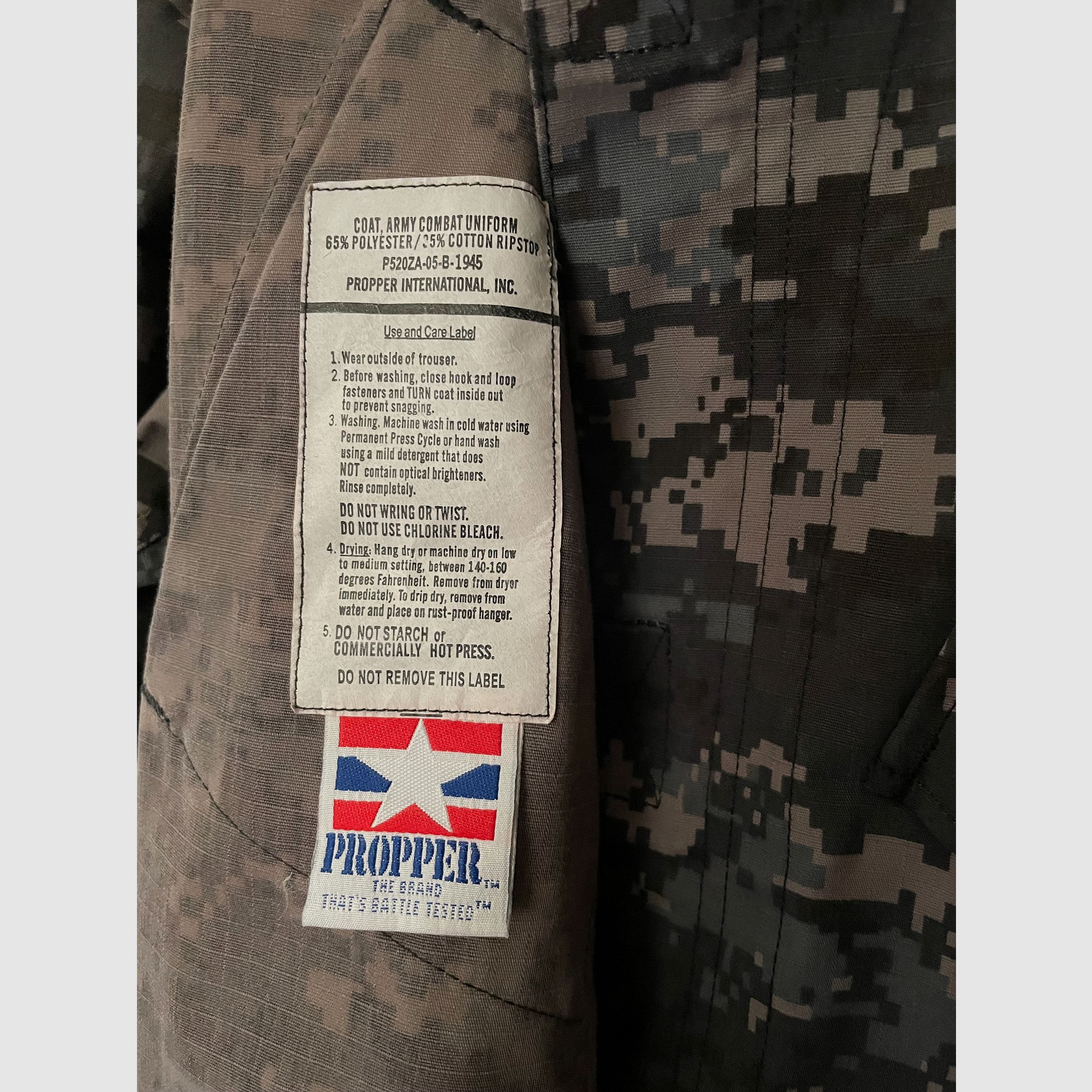 US Army Combat Uniform Jacke Propper digital urban Camo Medium Regular