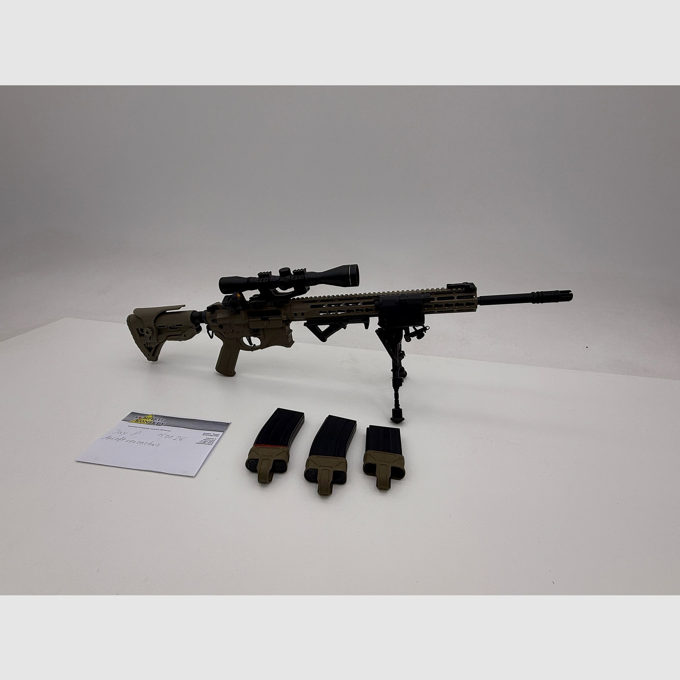 ARES Amoeba Spartan KeyMod Airsoft S-AEG – DMR-Optik – Primer propietario