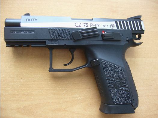 ASG CZ 75 P-07 Duty CO2 Luftpistole 4,5mm BB BlowBack Dual Tone + Zubehör