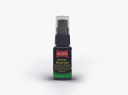 Limpiador de ópticas Ballistol en spray de 30 ml Producto de cuidado