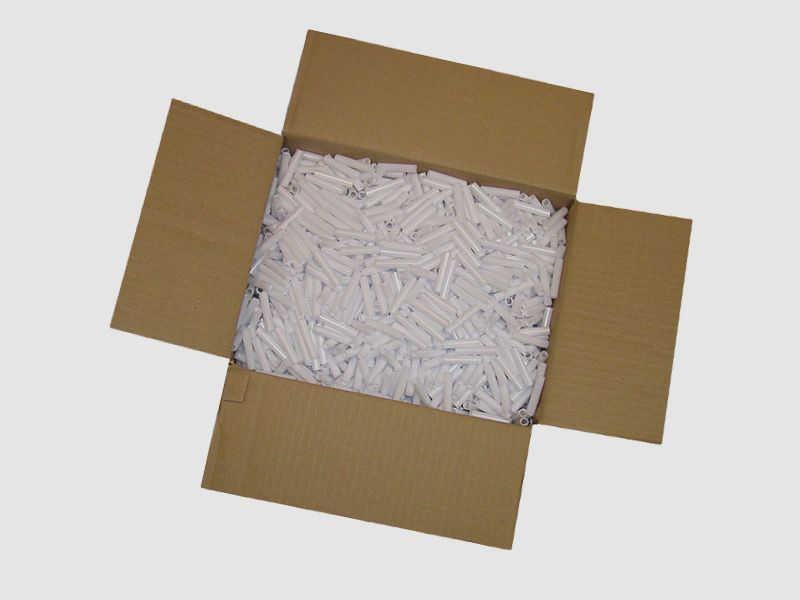 PlastikrĂ¶hrchen fĂĽr TonrĂ¶hrchen Kugelfang weiĂź ca. 1000 StĂĽck