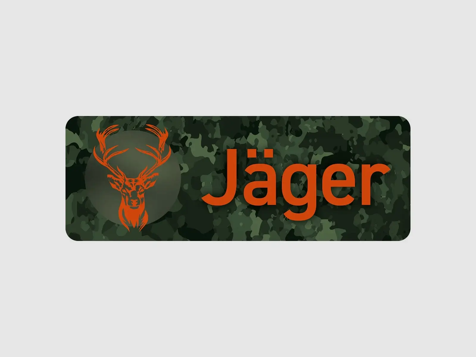 Wilde Hilde Original Magnetschild „Jäger“ Camo/Orange
