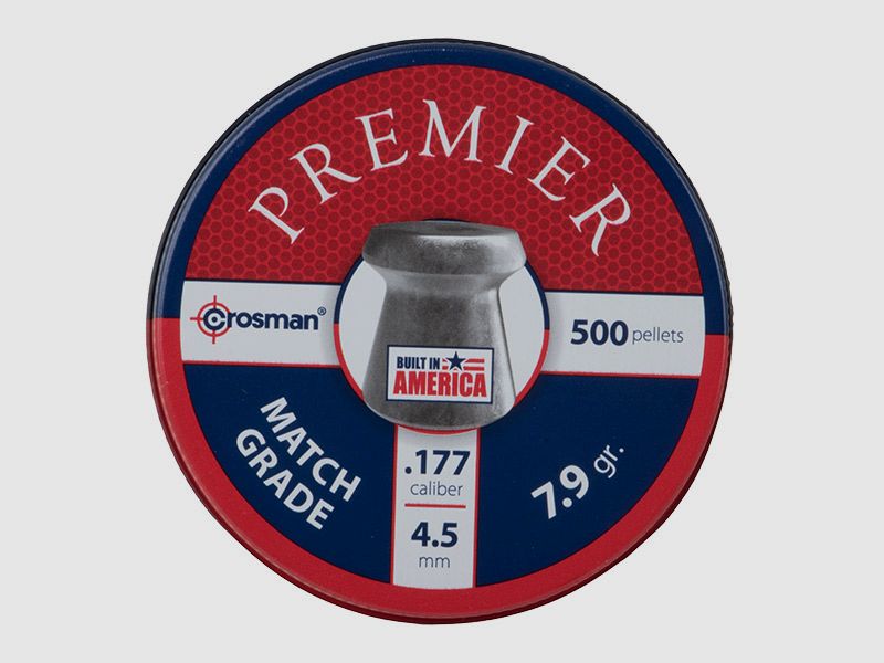 Flachkopf Diabolos Crosman Premier Match Grade Kaliber 4,5 mm 0,51 g glatt 500 StĂĽck