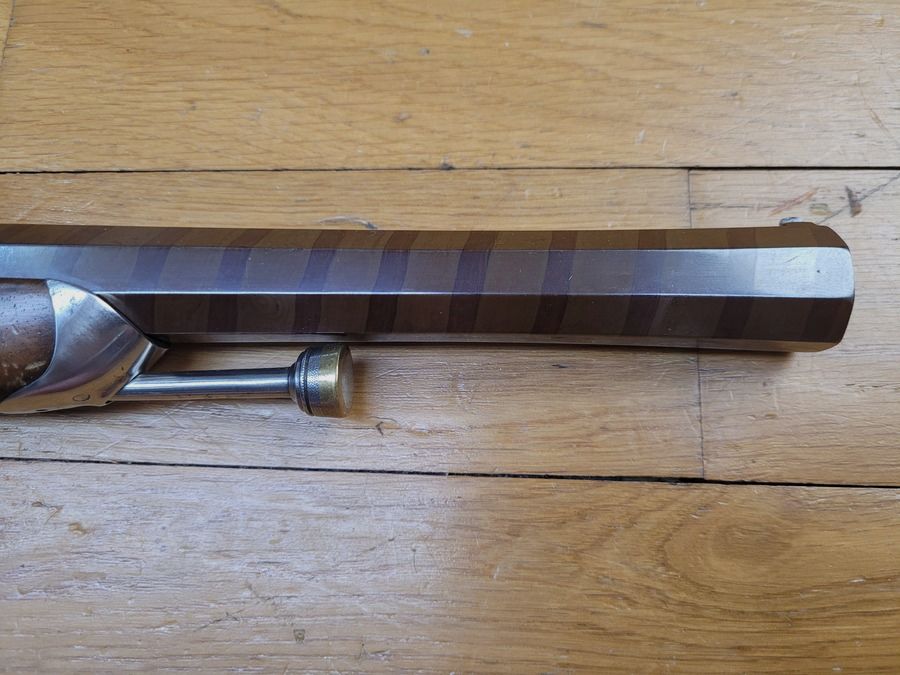 Magnifieke cavalerie-officierspistool 1833 – 1e type – Koninklijke Fabriek van Maubeuge – Prachtige loop van geribbeld staal 48 "haar" – Nog 99% van de originele bluing – Zeer goede staat++, afbeelding 7 van 29
