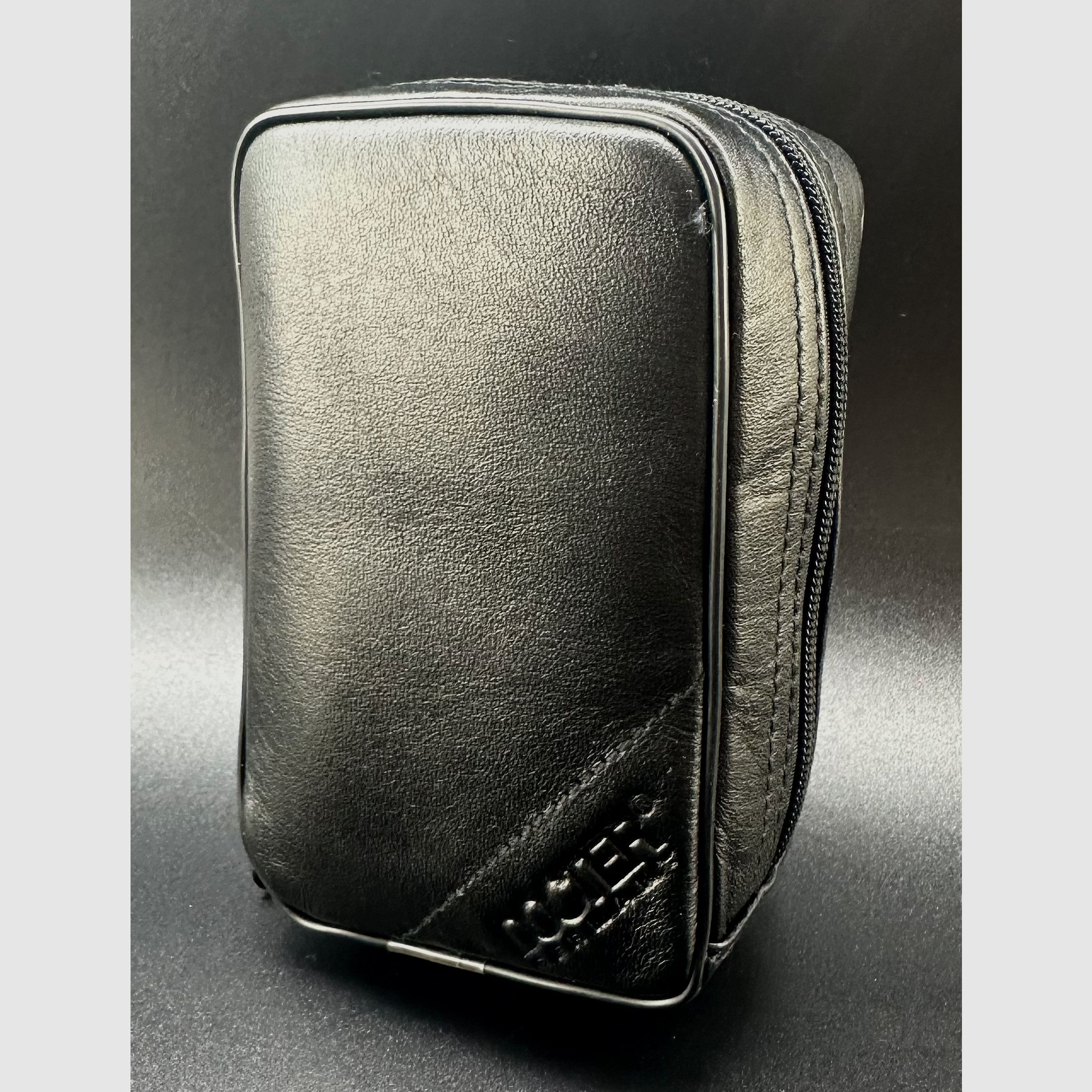 kleine schwarze Docter Tasche Fernglastasche Innenmaße 11,5 x 4 x 7cm