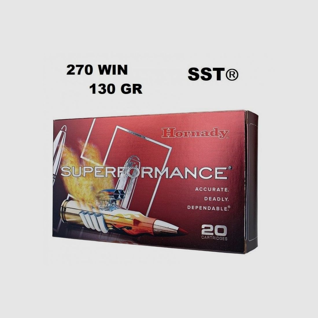 Hornady Büchsenmunition 270 WIN SUPERFORMANCE SST 130 gr