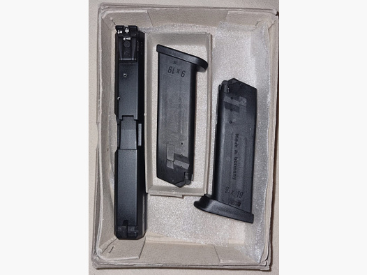 Heckler & Koch Wechselsystem Custom Sport, Kal. 9mm Luger, f. USP-Griffstücke Kal. 40 S&W inkl. 2 Magazine