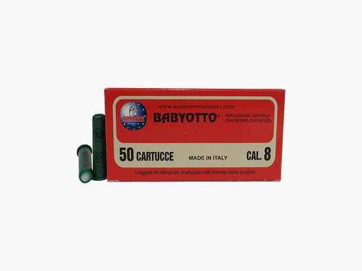 Babyotto Cartucho Cal. 8 mm Flobert Plomo 10 Paquete 50 pzs