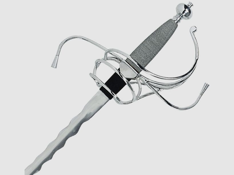 Rapier Cuchilla de Llama del Siglo XVII