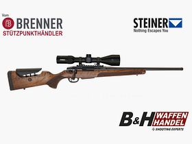 Pack complet Brenner : BR20 L.E. (noyer, dos de crosse réglable / Édition limitée) avec Steiner Ranger 3-12x56