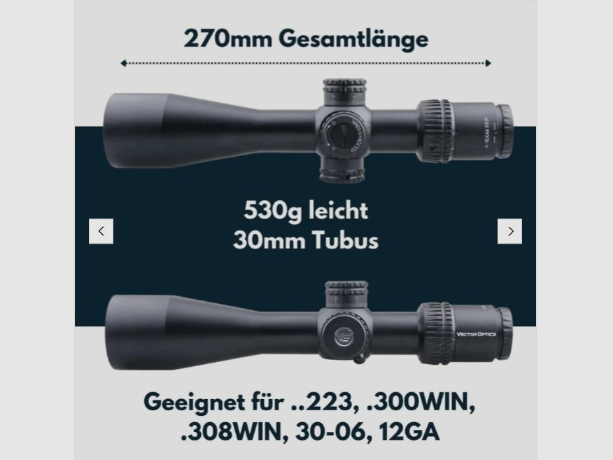 Vector Optics SCFF-22 Veyron Zielfernrohr 4-16x44FFP - Montage für 21mm Picatinny/Weaver