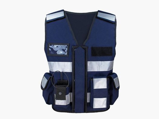 Einsatz-Warnweste Sicherheitsweste Reflektierend Navy Blau M-XL