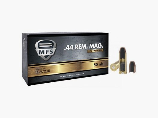 Munitions MFS Kal. .44 Rem Mag FMJ Flachkopf 230gr – Box mit 50