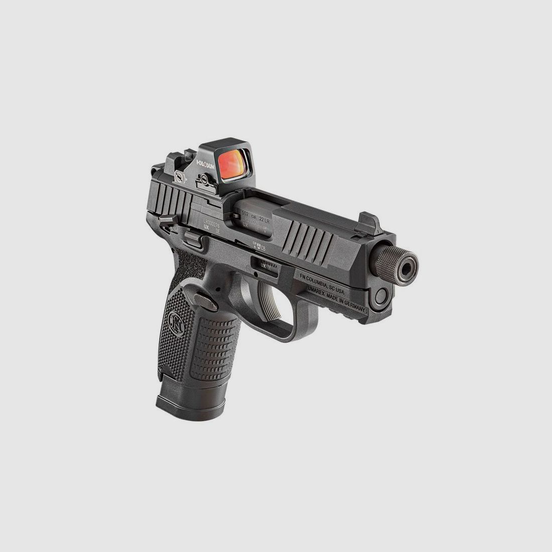 Komplettset FN HERSTAL 502 Tactical Schwarz cal.22Lr + Rotpunktvisier + Schalldämpfer, Bild 7 von 8