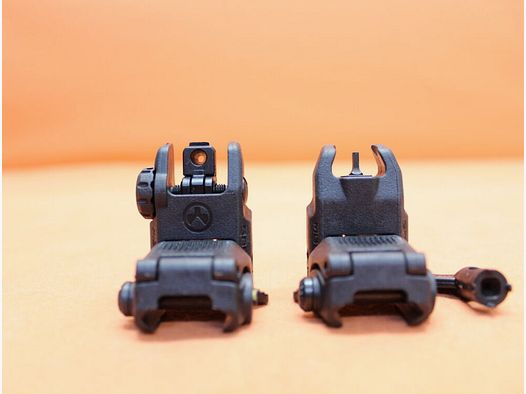 Magpul Magpul MBUS Flip-Up Front and Rear Sight SET Handguard Mount Polymer Black Flip sight and flip post